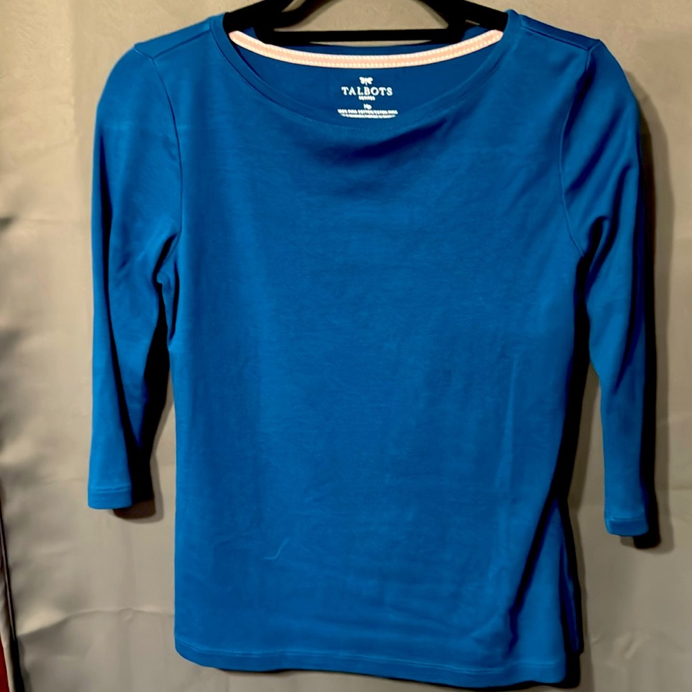Talbots 3/4 sleeve supersoft tee NEW